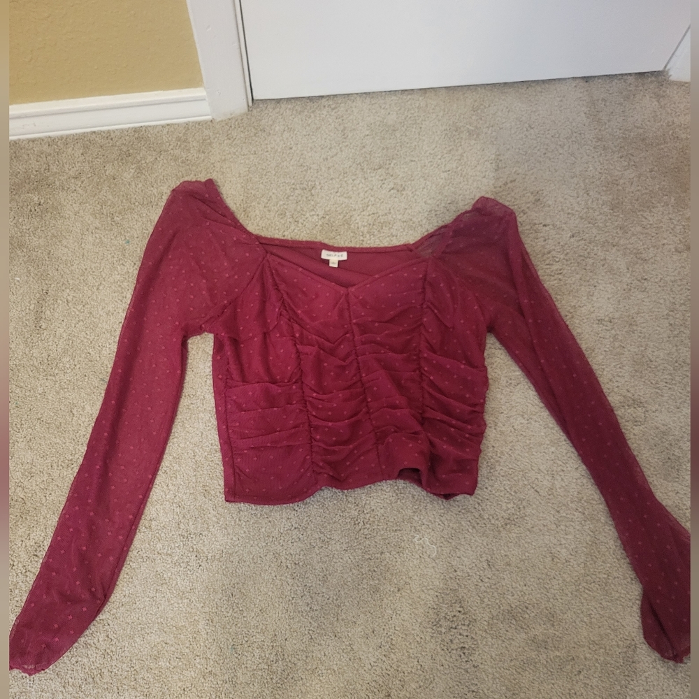 Red crop top